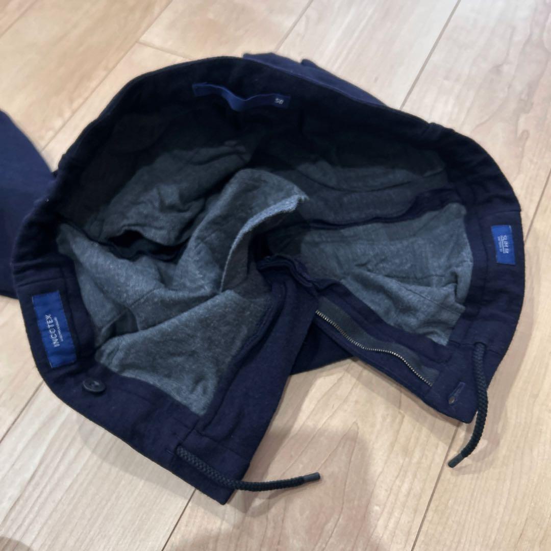 【美品】INCOTEX インコテックス ウールコットンスラックス XLサイズ