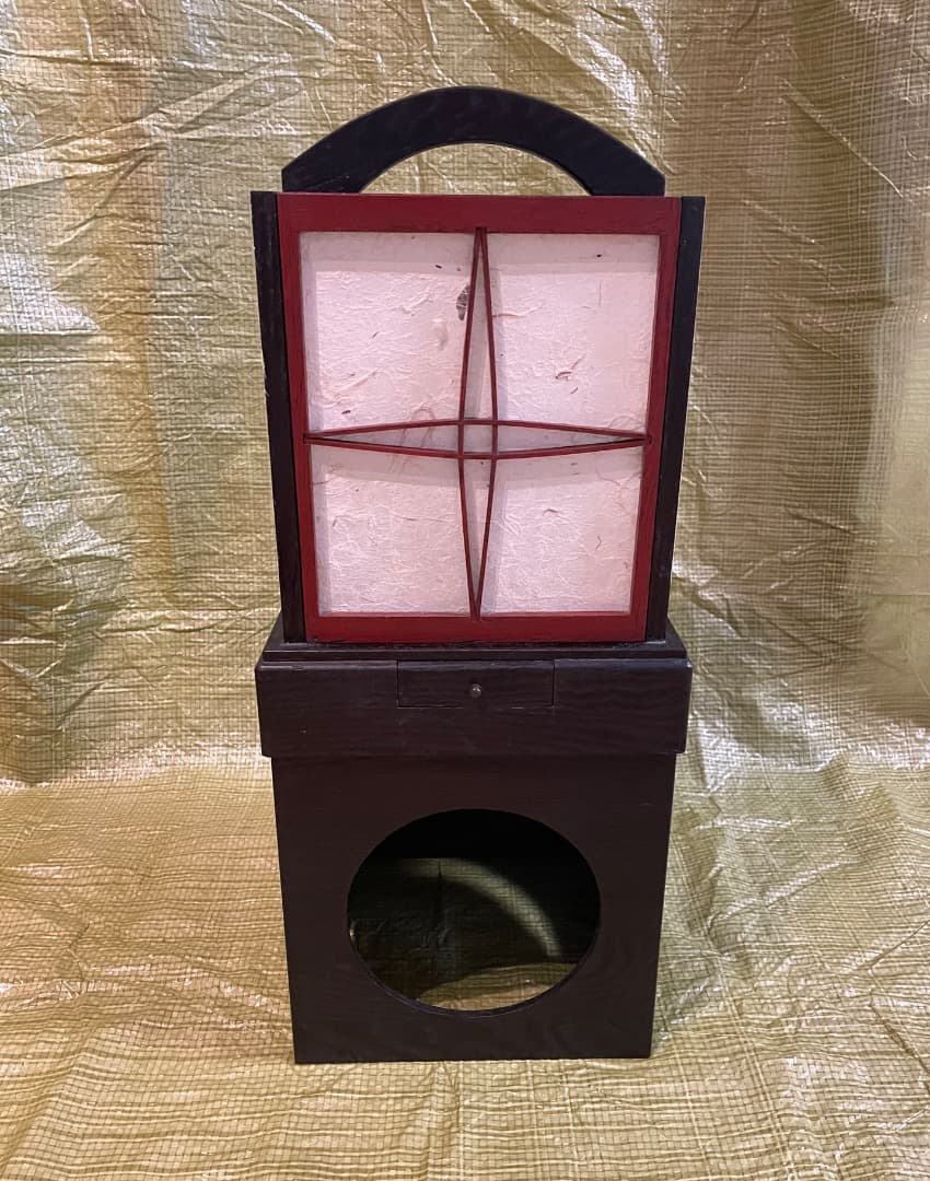 有明行灯　古民具 骨董　行燈　行灯　和紙と蝋燭のおまけ付き