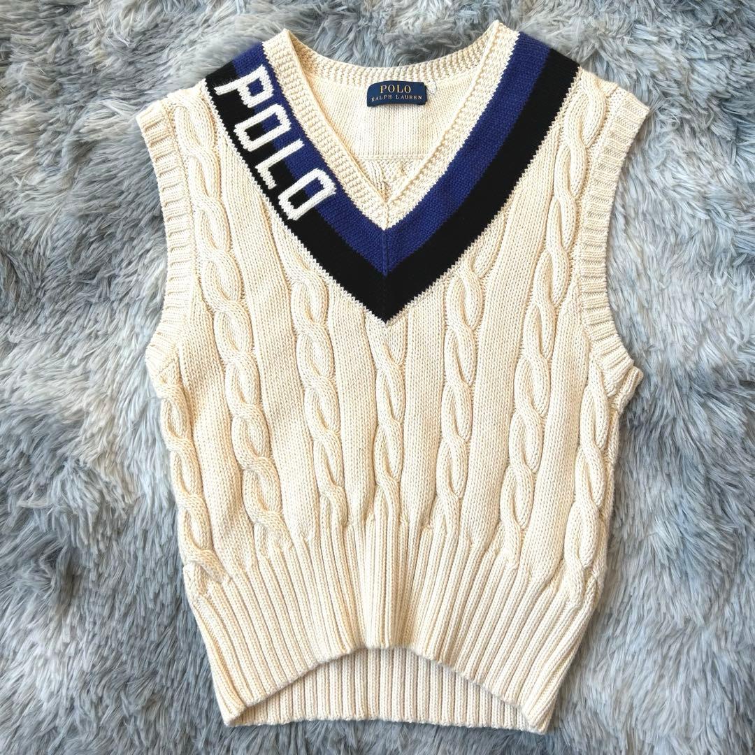 Polo Ralph Lauren コットンクリケット ベスト チルデンニット
