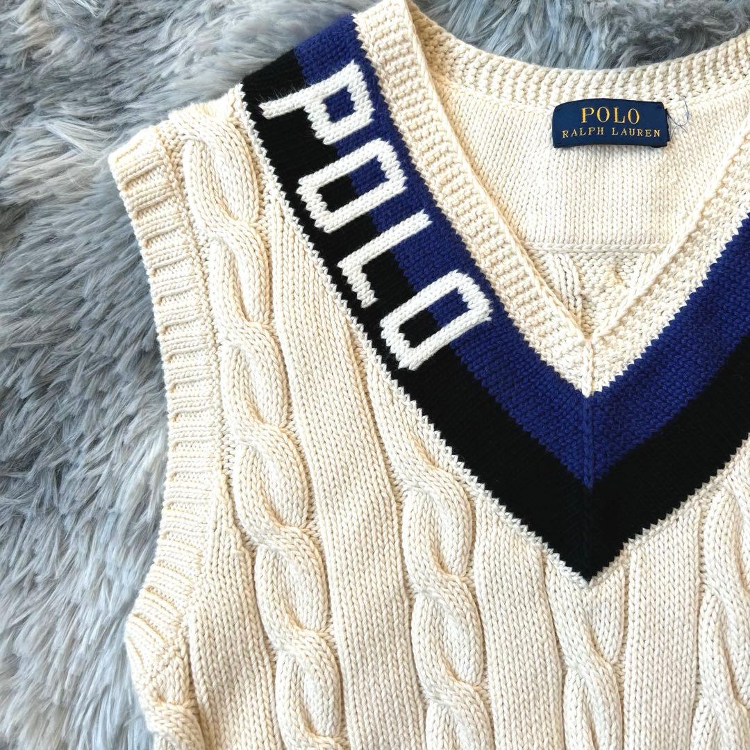 Polo Ralph Lauren コットンクリケット ベスト チルデンニット