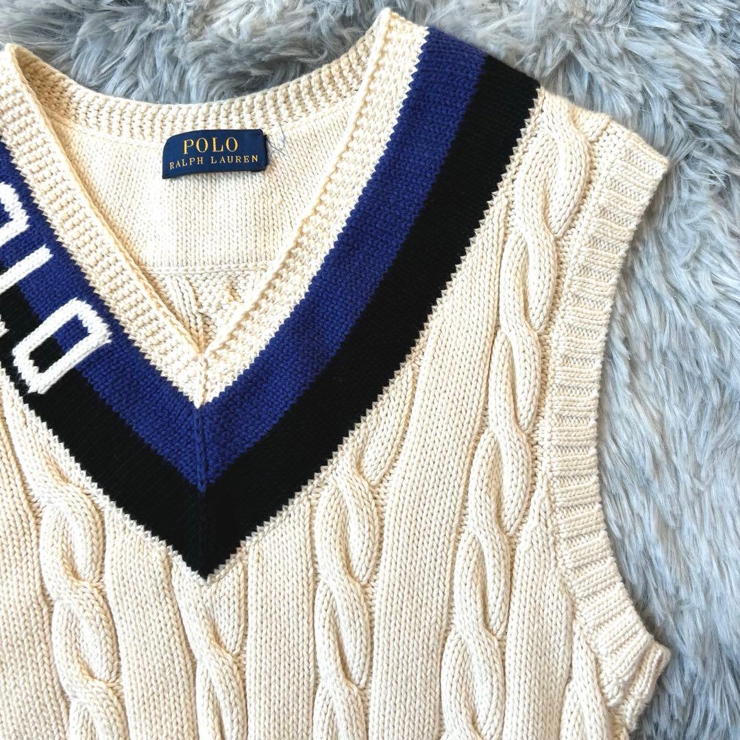 Polo Ralph Lauren コットンクリケット ベスト チルデンニット