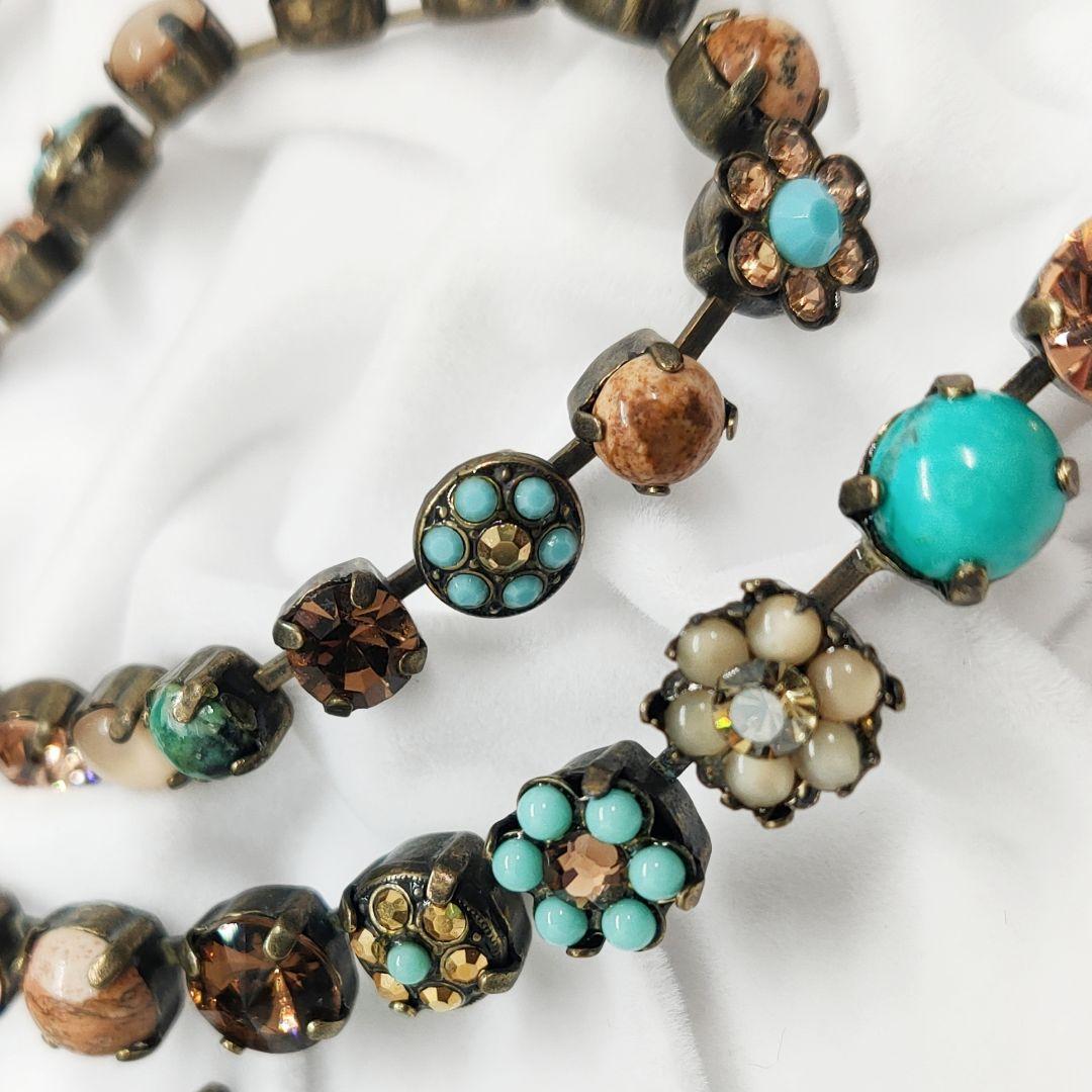 【美品】アマーロ AMARO ネックレス+ブレスレットセット 天然石 ターコイズ