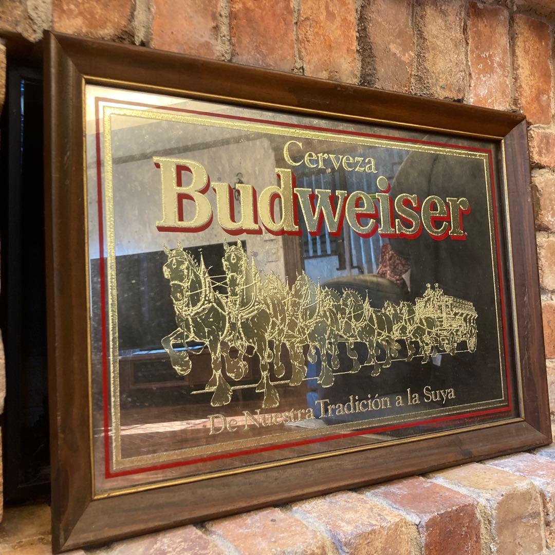 アンティーク雑貨 80sVTG Budweiser Cerveza PubMiller Spain