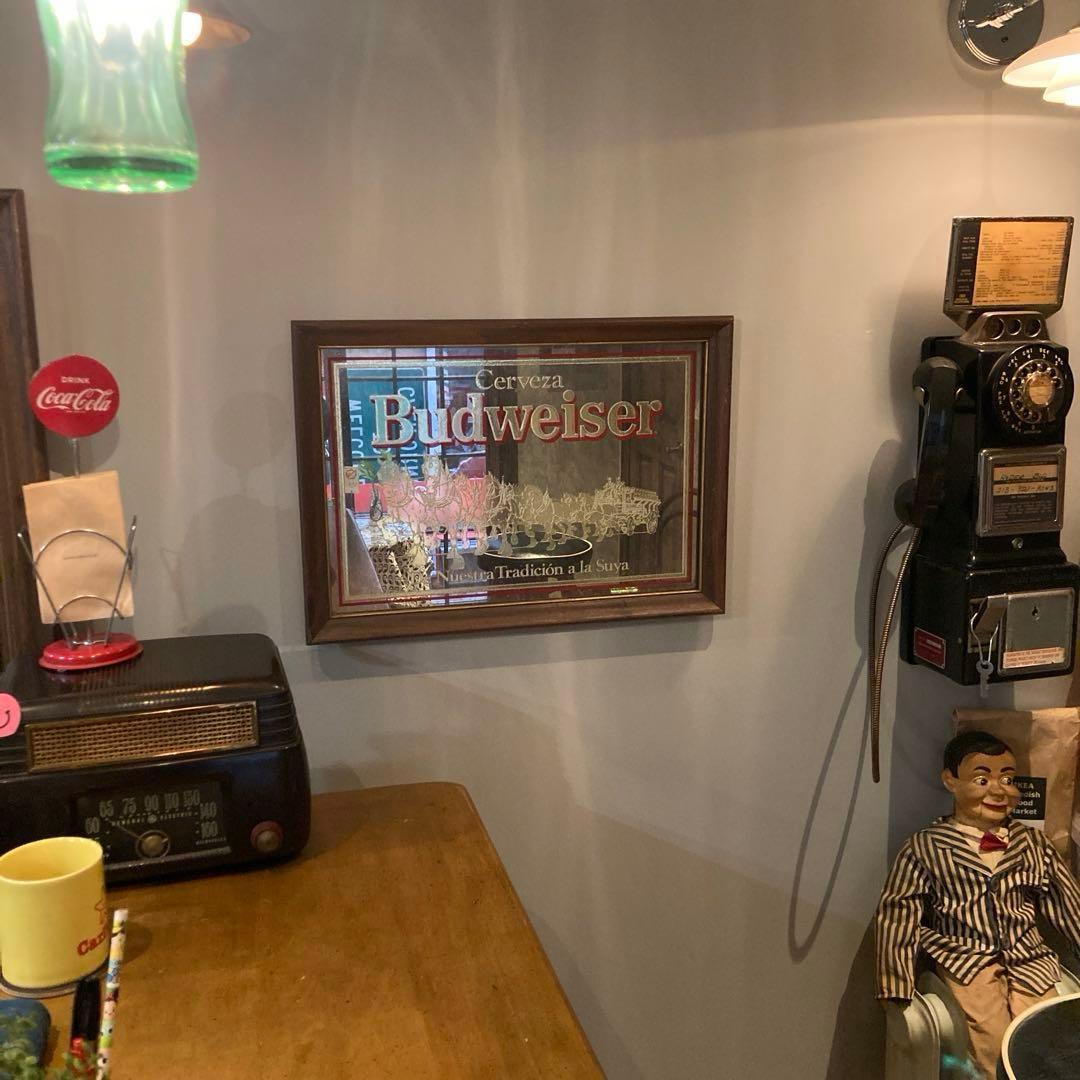 アンティーク雑貨 80sVTG Budweiser Cerveza PubMiller Spain