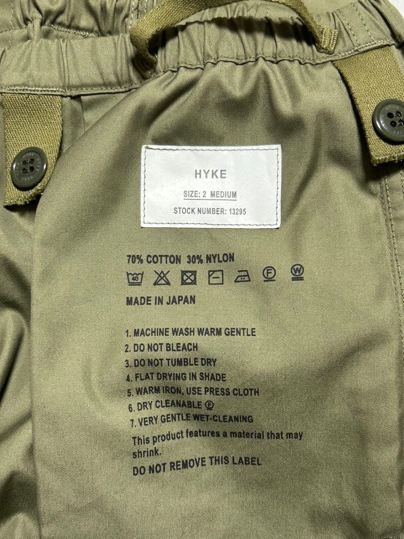 HYKE M-51 TYPE SHELL PANTS サイズ2 パンツ