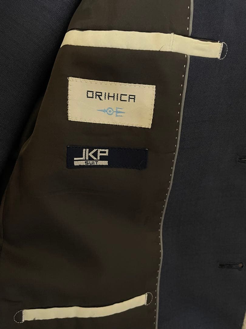 【即日発送】ORIHICA スーツ 3ピースセット メンズ ネイビー 美品