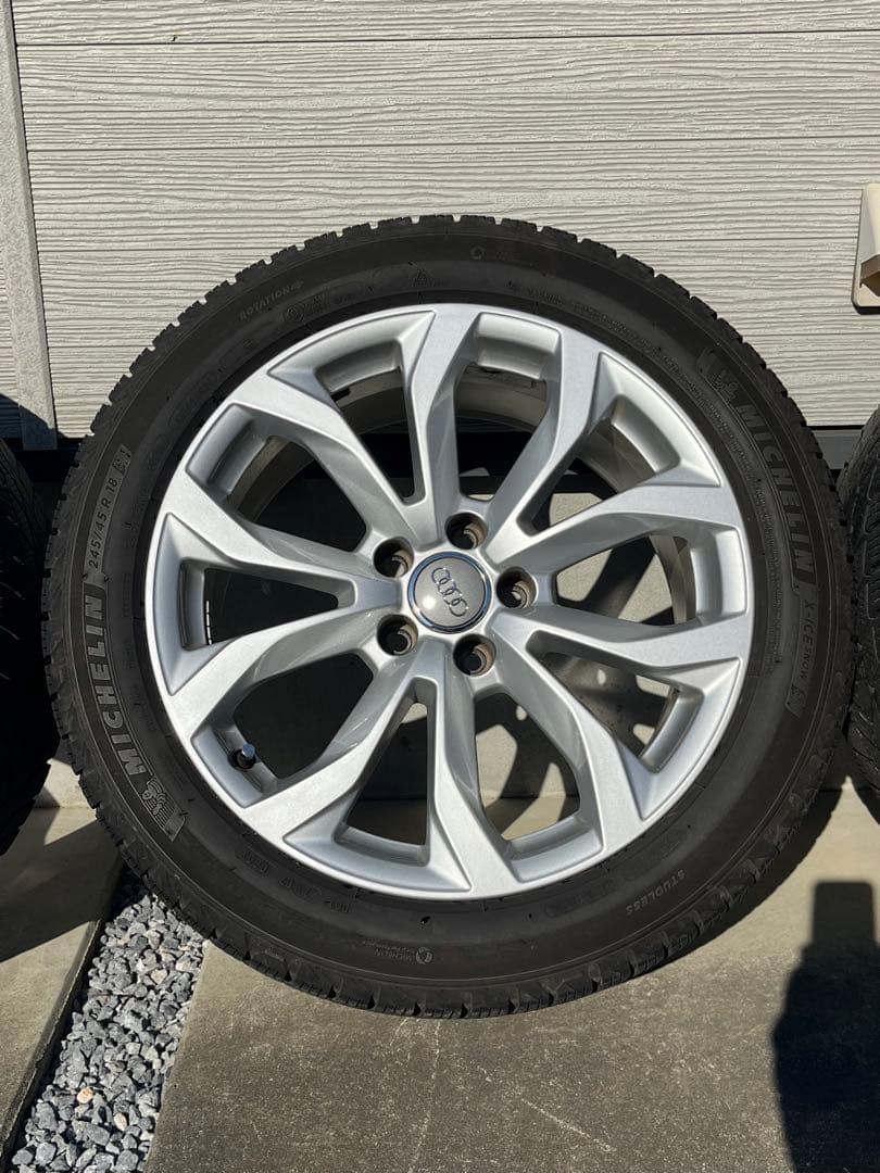 Audi A6純正ミシュランスタッドレス245/45R18【引取限定】
