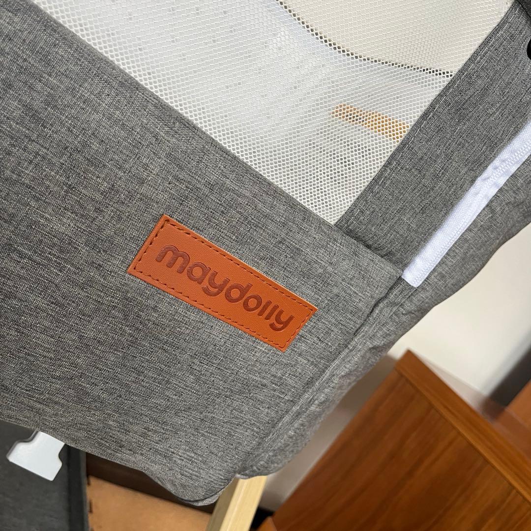 Maydolly ベビーベッド グレー キャスター付き　hzdmj