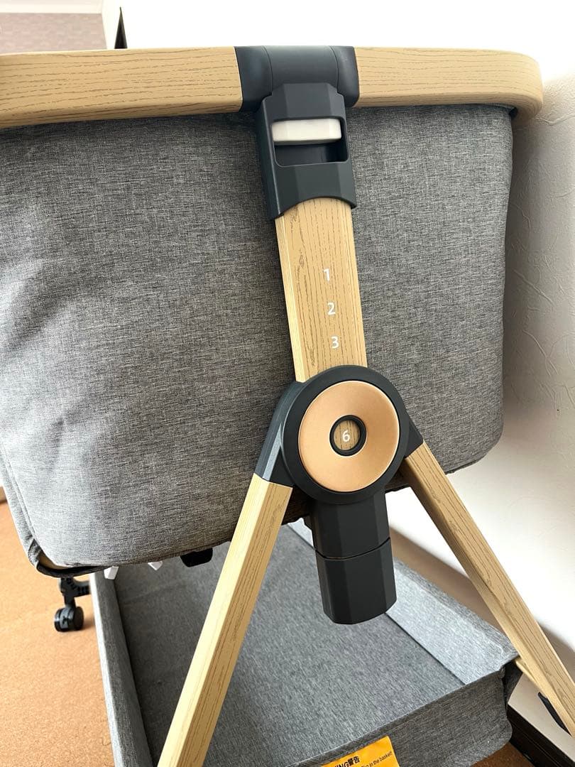 Maydolly ベビーベッド グレー キャスター付き　hzdmj