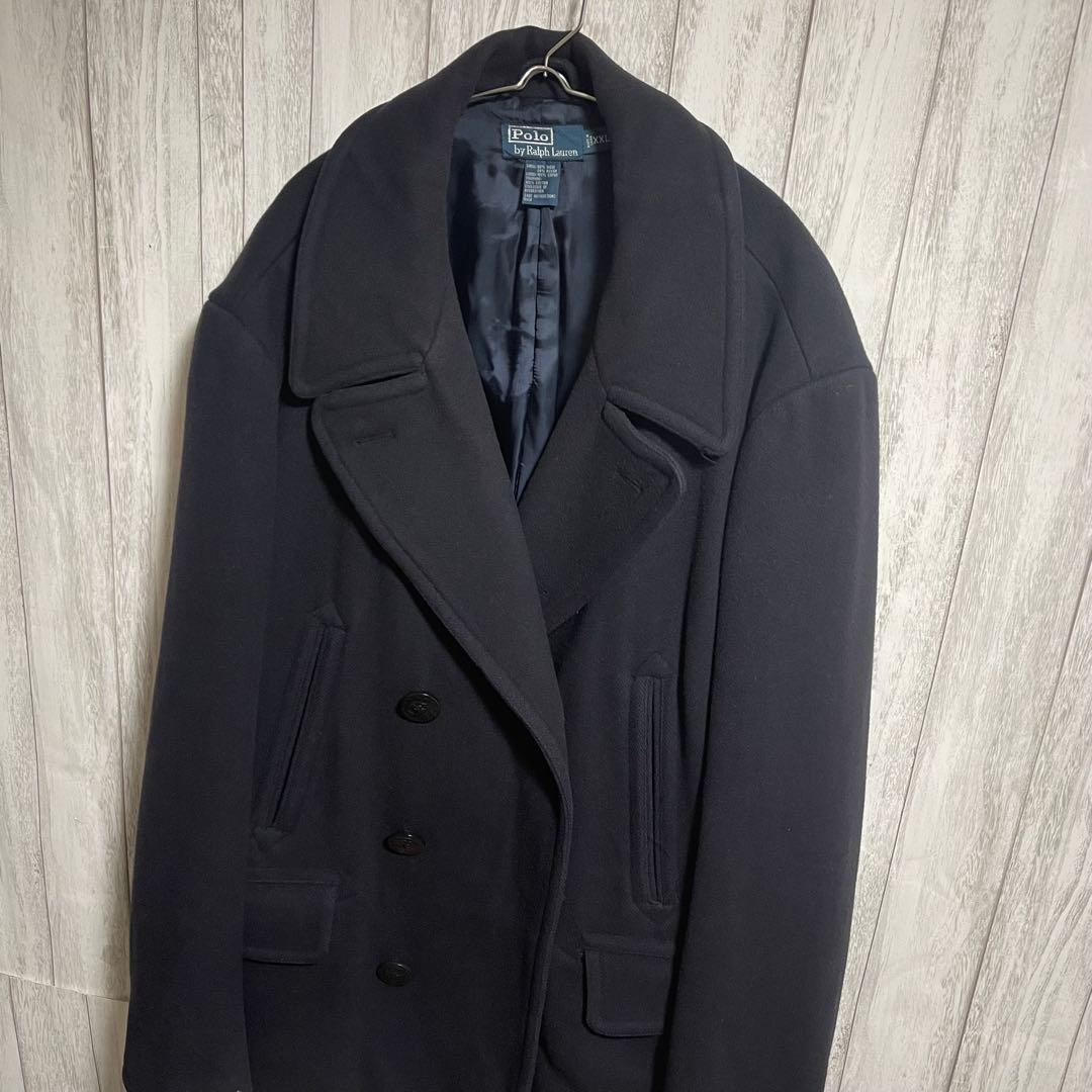 【レアサイズ】ポロラルフローレン Pコート ネイビー XXL