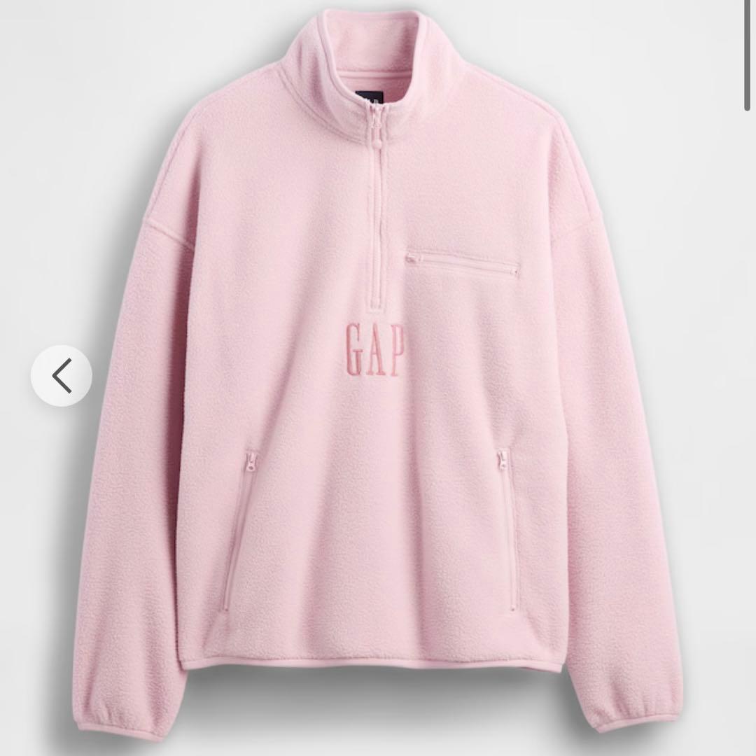 GAP ボア オーバーサイズ ハーフジップ GAPロゴプルオーバー