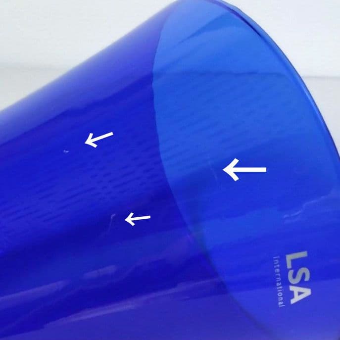 LSA エルエスエー フラワーベース ガラス 花器 花瓶 ブルー コバルトブルー