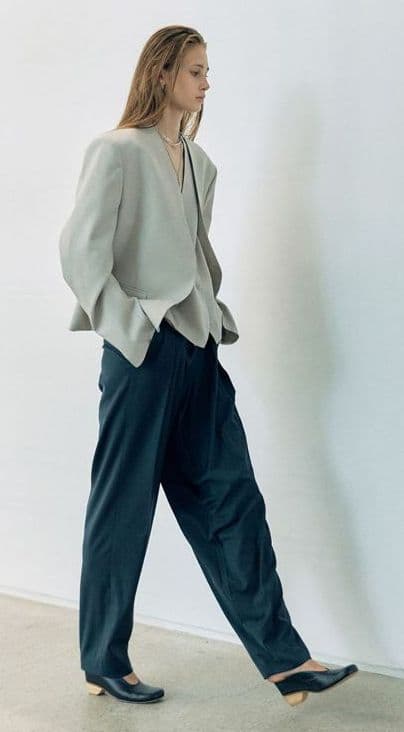 ロウクラシック　Low classic ノーカラージャケット　ベスト　L