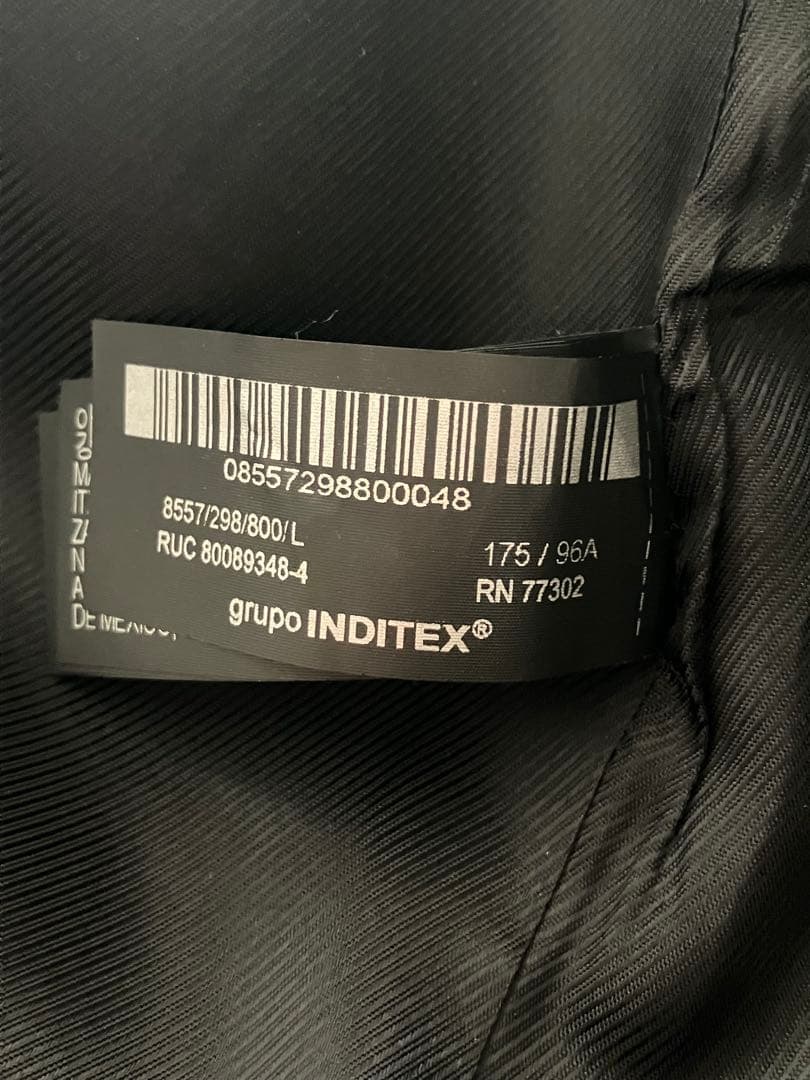 ZARA ダブルブレストコート　ブラック