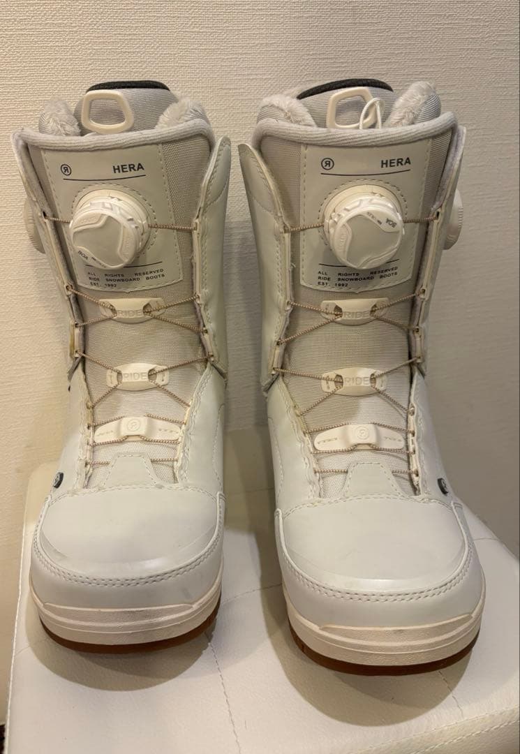 RIDE HERA ホワイト ブーツ ダブルボア 22~22.5cm
