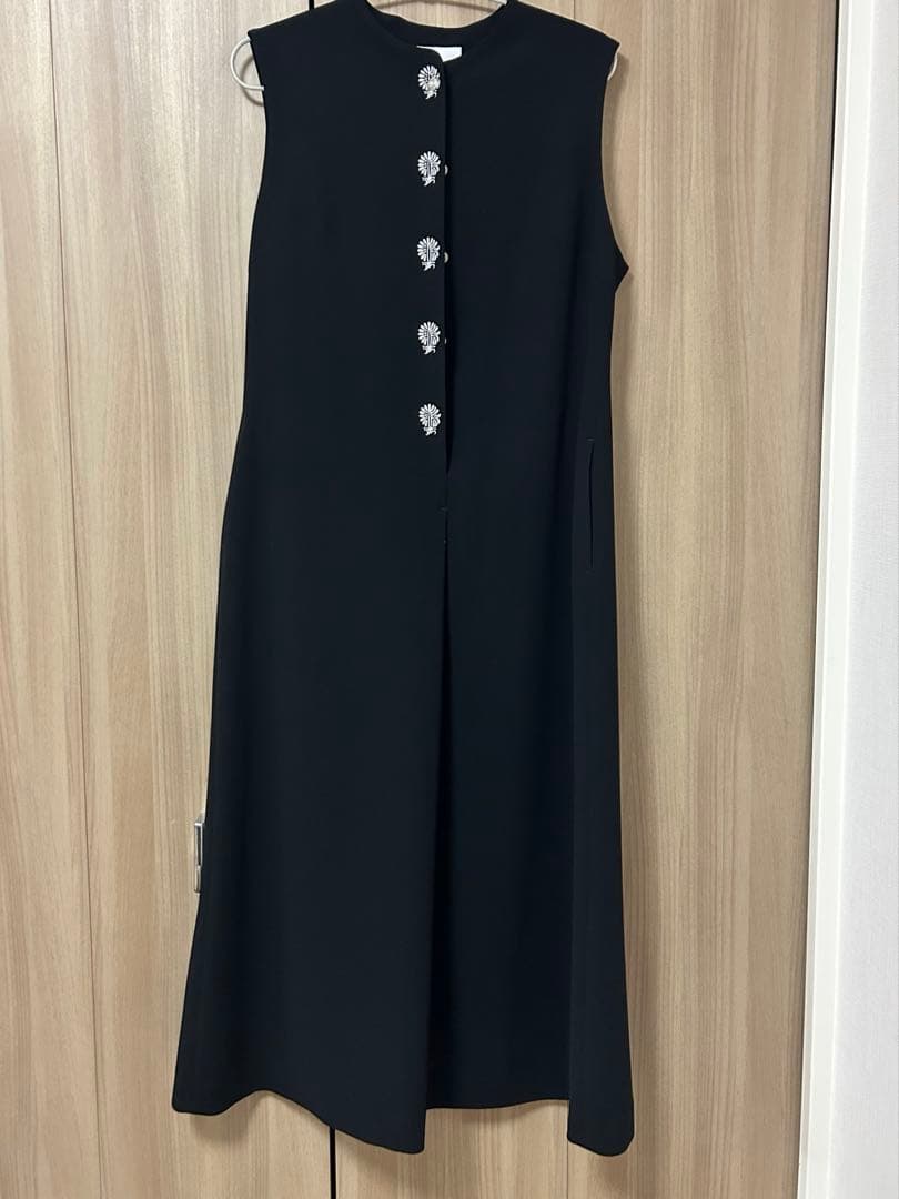 Embroidered Buttonholes スリーブレスドレス