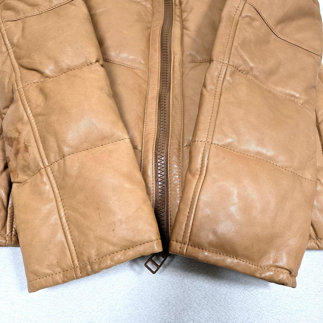 エーゼイバイジュンハシモト レザー ダウンジャケット 羊革 2way キャメルM