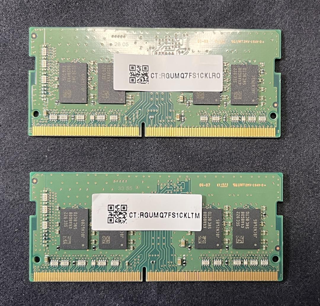 ★ノートPC用★260PIN　SODIMM DDR4 8GB*2枚セット★A