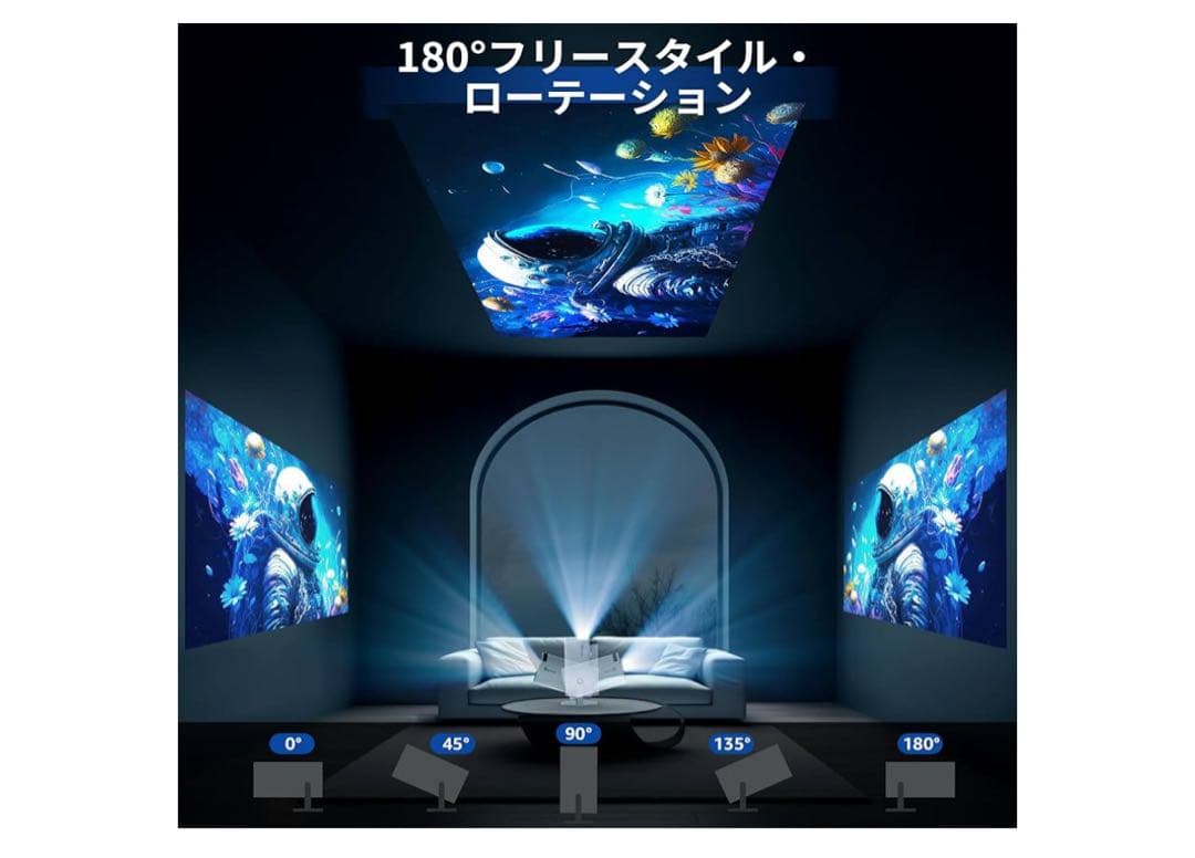 【超小型&180回転】 aubor プロジェクター