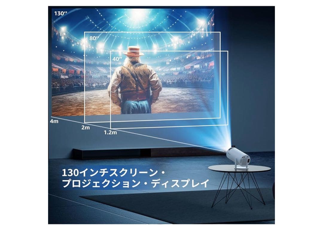 【超小型&180回転】 aubor プロジェクター