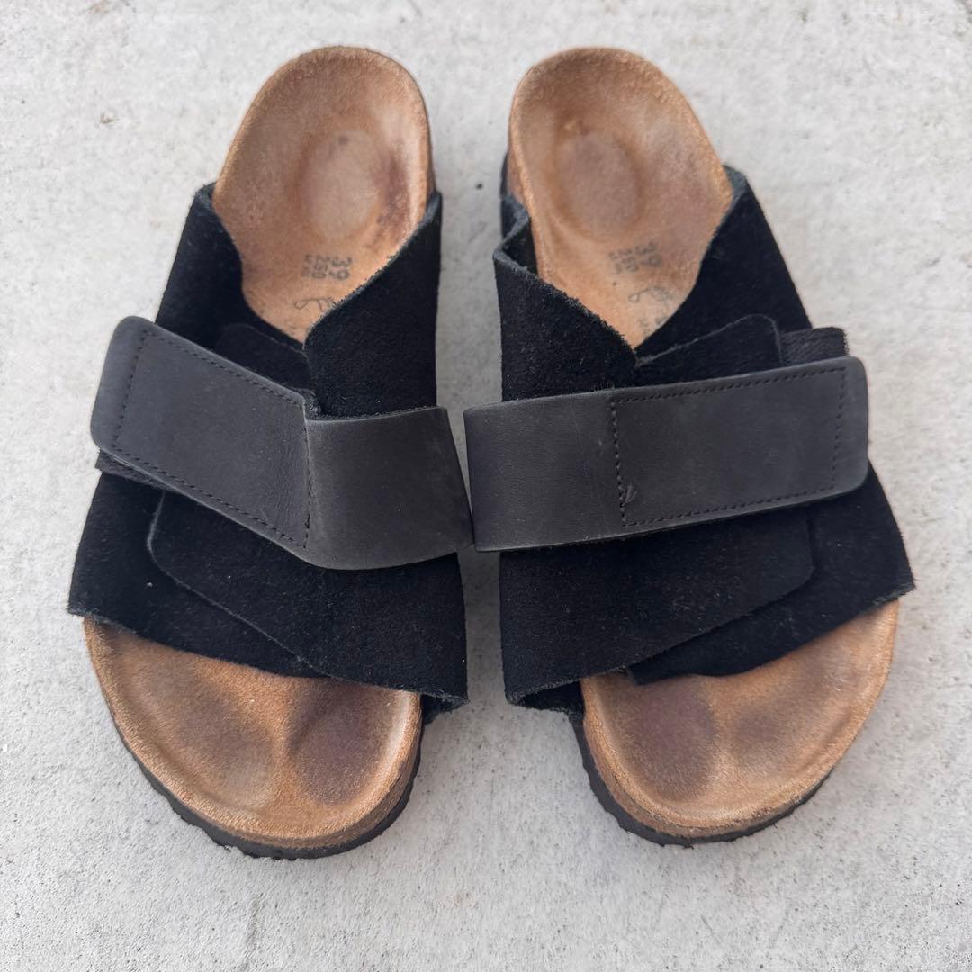 BIRKENSTOCK サンダル kyoto ブラックスウェード ビルケン