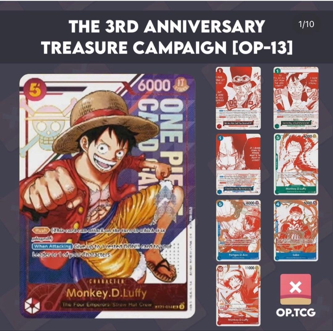 ワンピース 3周年Treasure Pack Campaign （英語版）