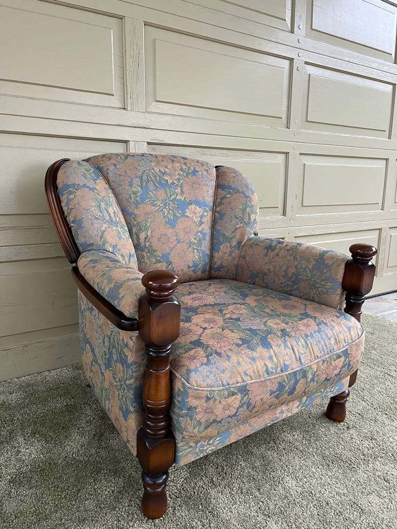 【素】karimoku カリモク コロニアル シングルソファ