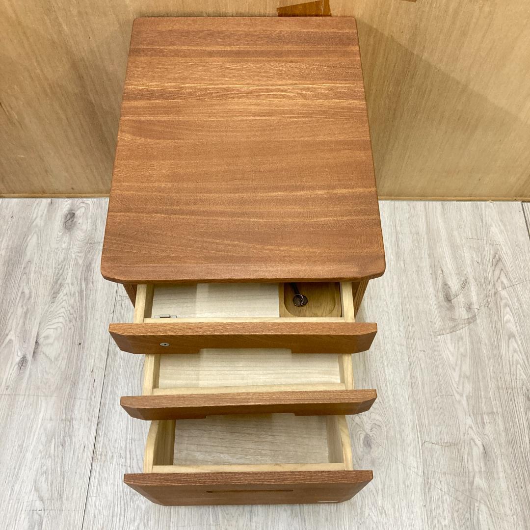 【マルニ】学習机セット　デスク　ワゴン　椅子　上置き