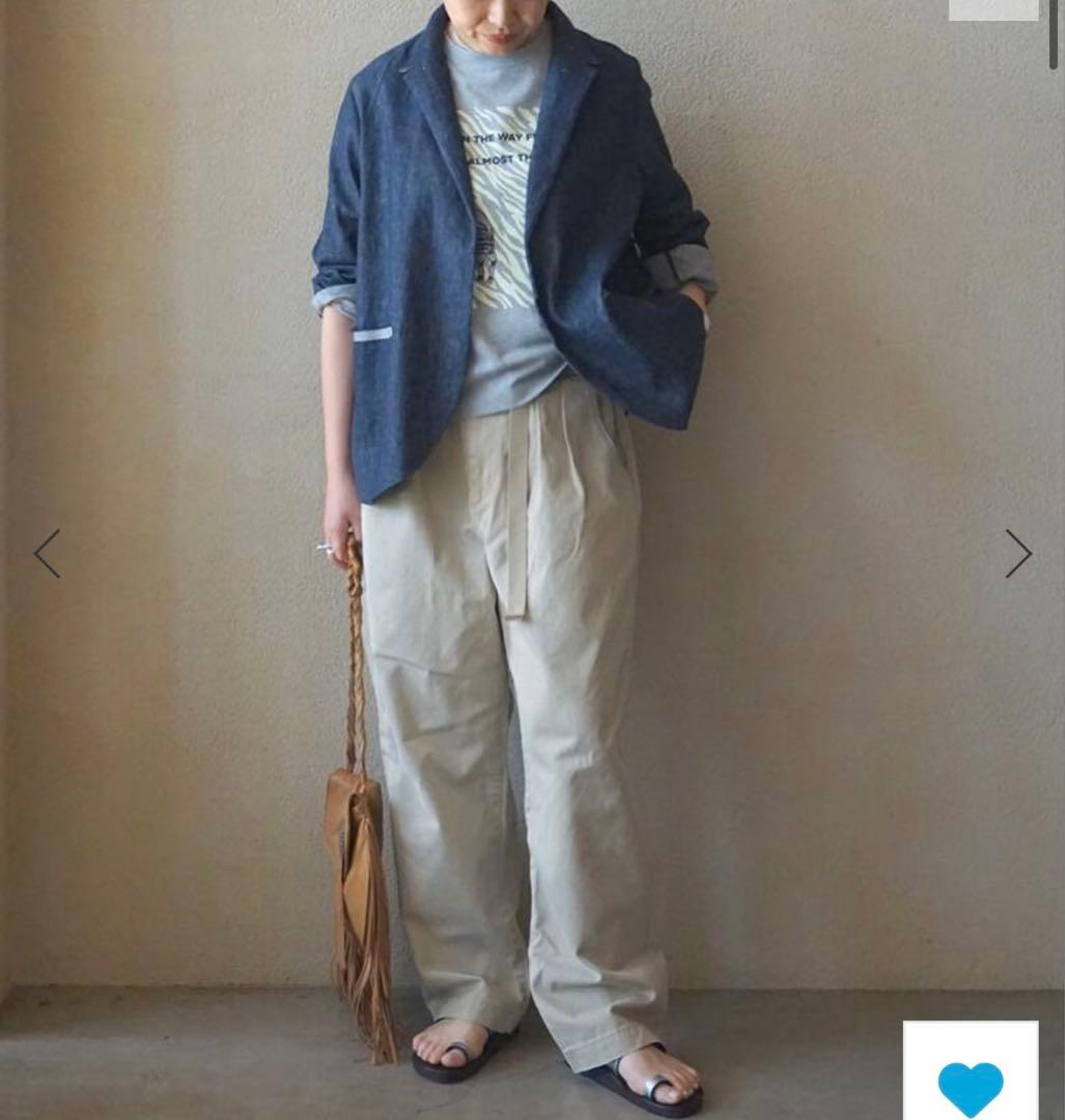 js luxe 25SS チノタックテーパードパンツ　L