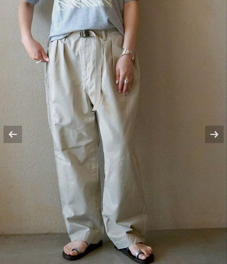 js luxe 25SS チノタックテーパードパンツ　L