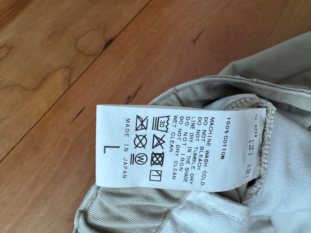 js luxe 25SS チノタックテーパードパンツ　L