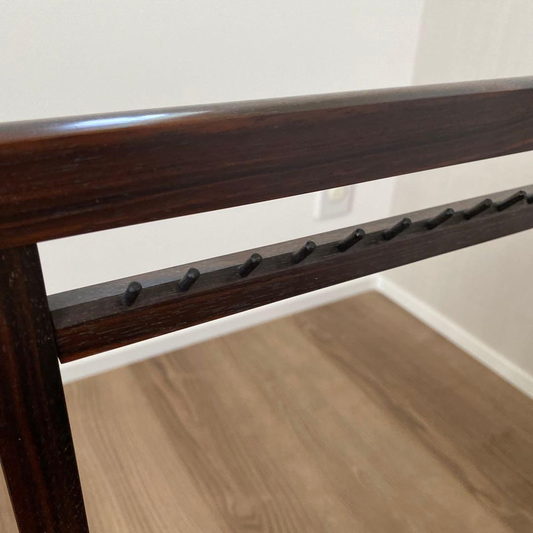 唐木黒檀製 大型筆掛 書道具 筆掛け　骨董