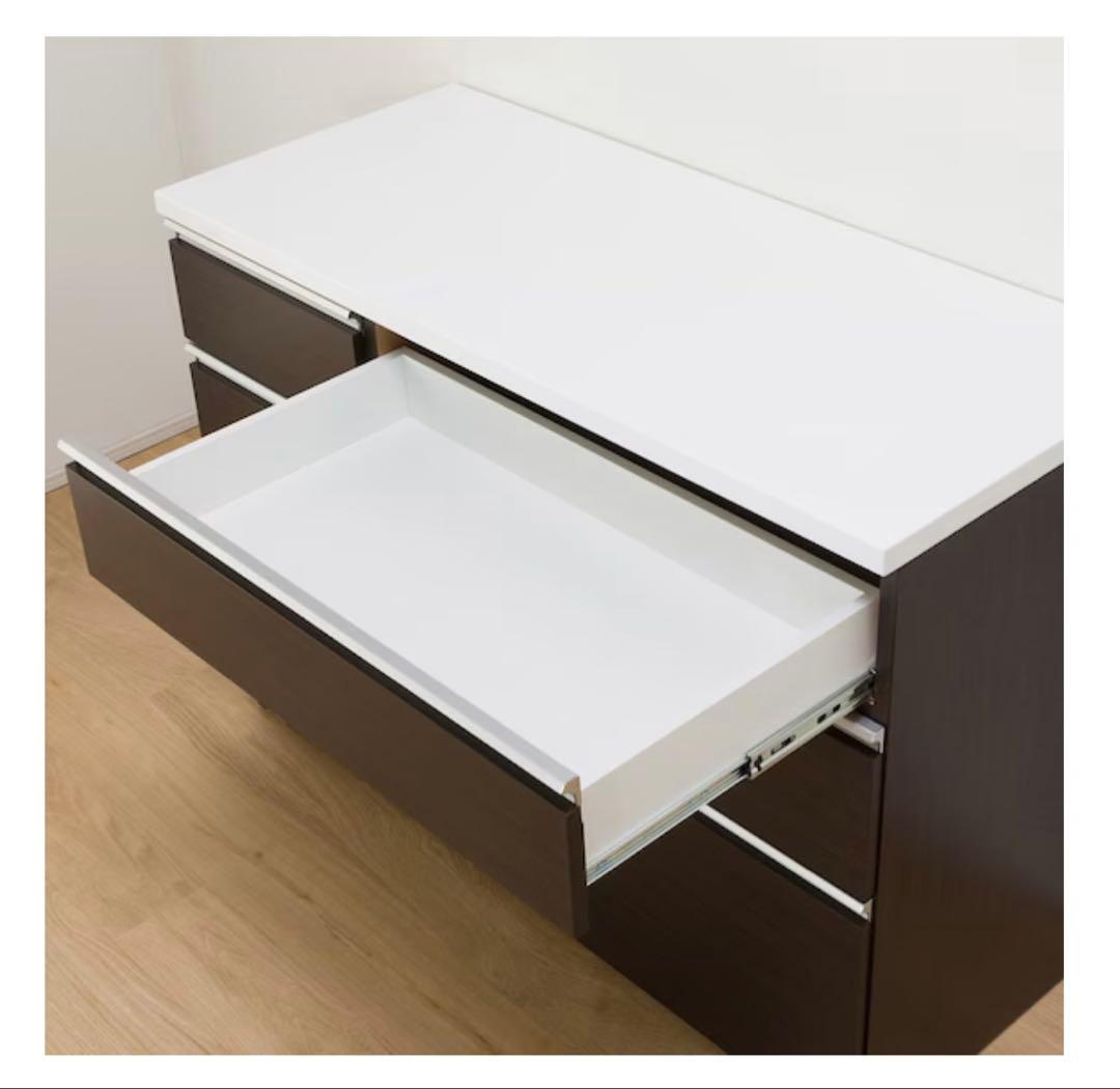 ニトリ　ダークブラウン キッチンカウンター