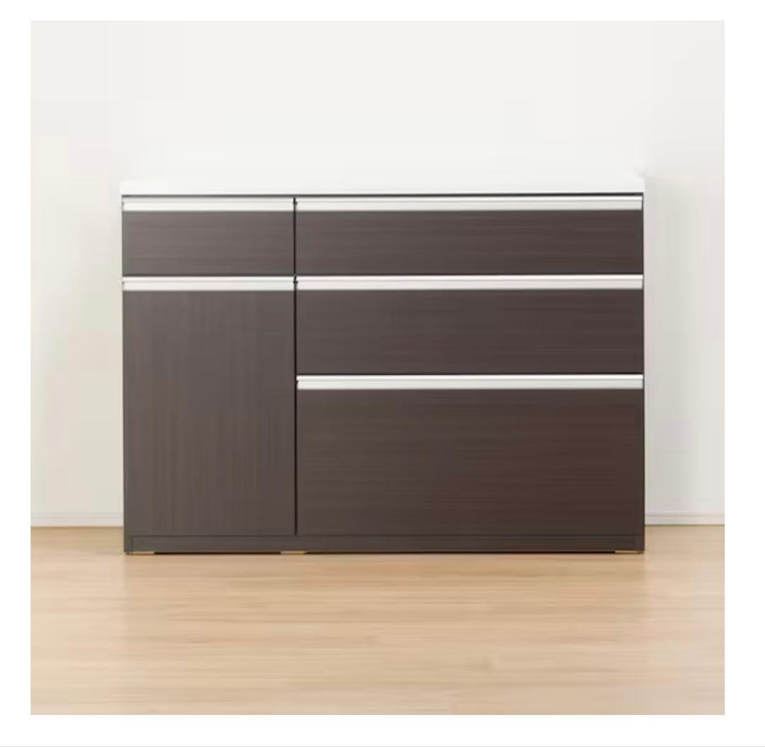 ニトリ　ダークブラウン キッチンカウンター