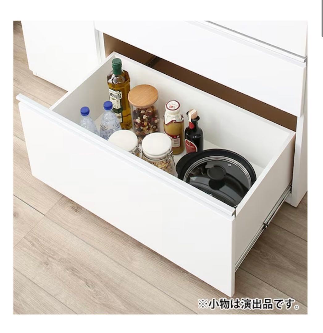 ニトリ　ダークブラウン キッチンカウンター