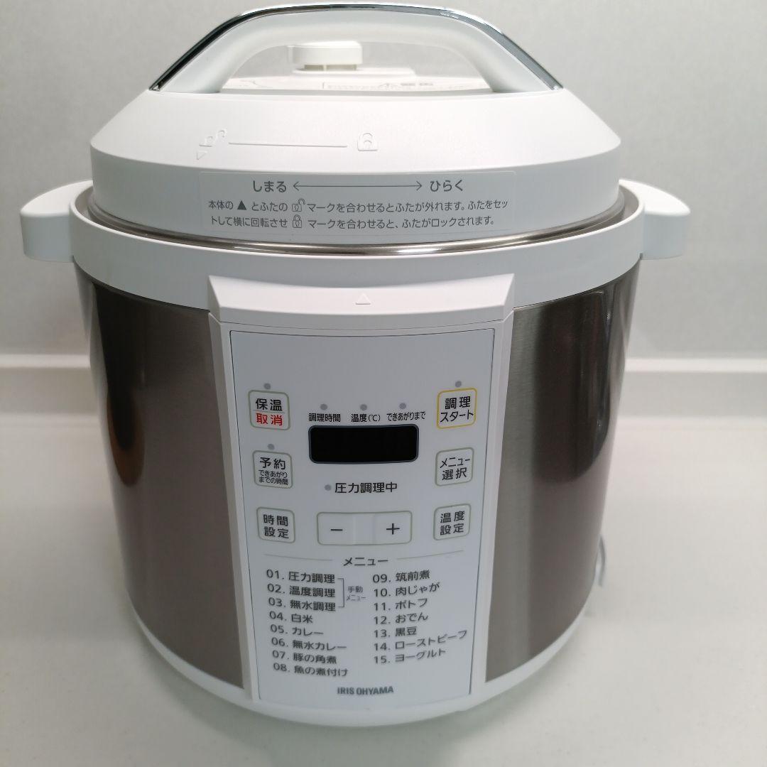 IRIS OHYAMA 電気圧力鍋6L PC-EMA6-W 2023年製