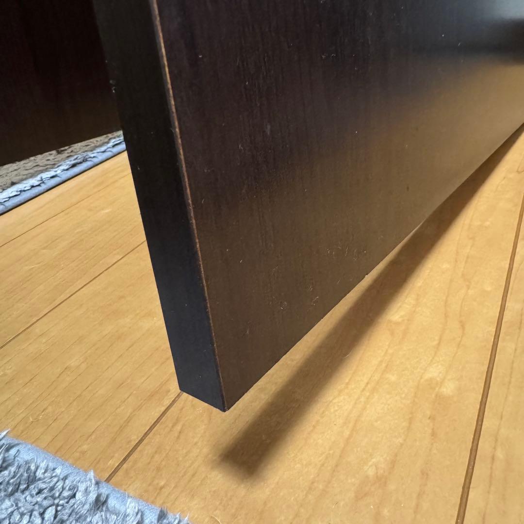 日本製 ぼん家具／木製スライド本棚 漫画 DVD 隙間 引き出し棚×2収納ボード