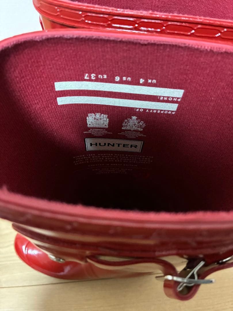 Hunter ハンター　長靴　レッド　赤　UK4