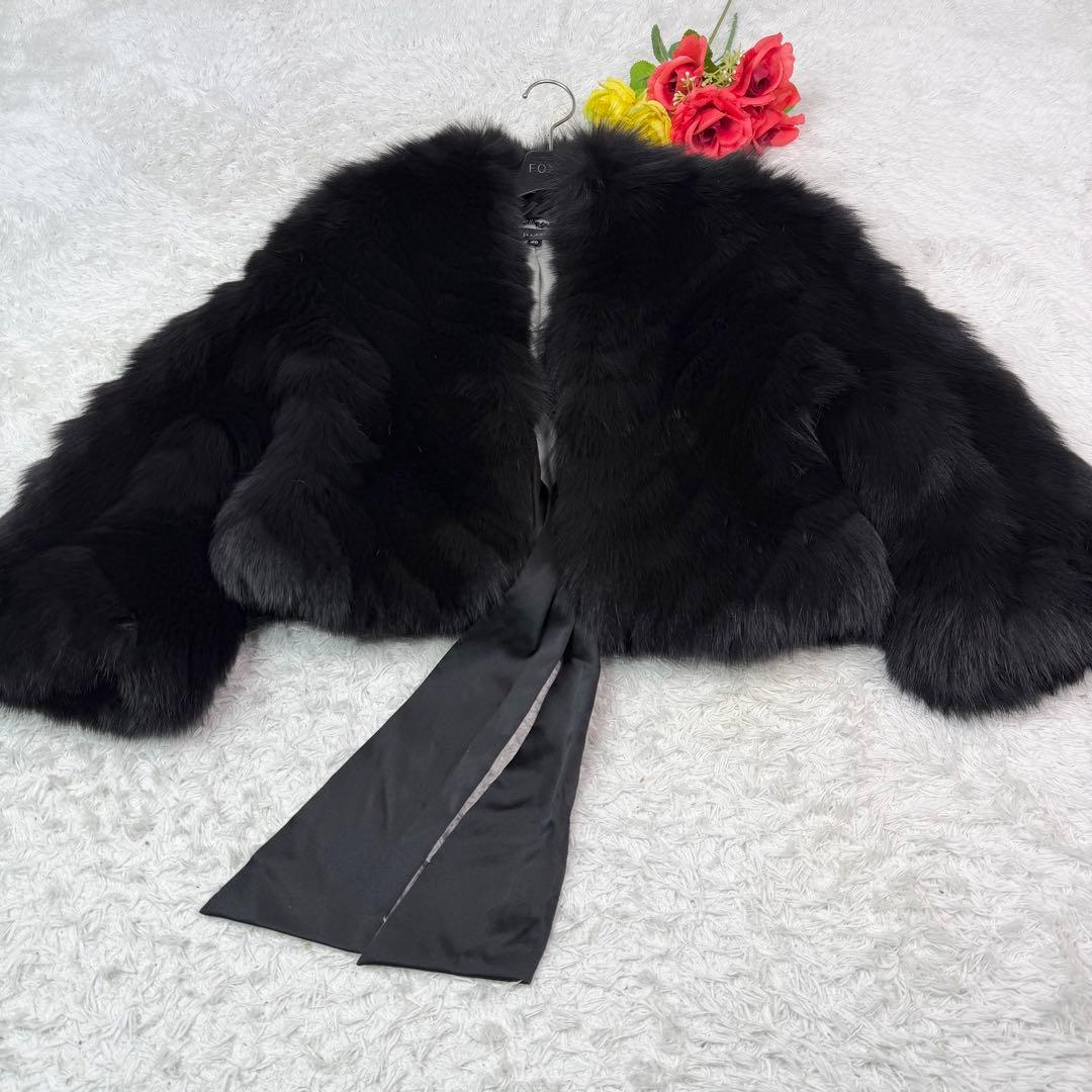 EPOCA ブルーフォックス クロップド 袖フレア デザイン◎ 軽量 本毛皮