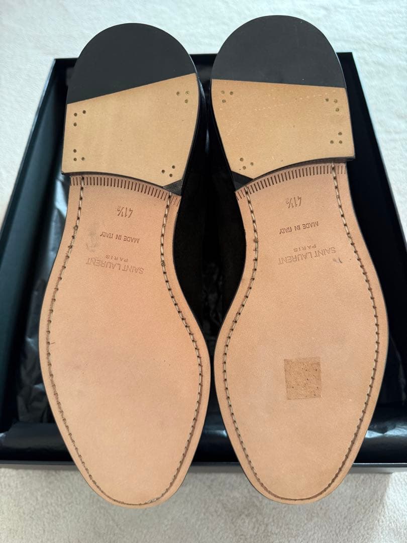 新品　SAINT LAURENT サンローラン　ブラックスエードロングブーツ