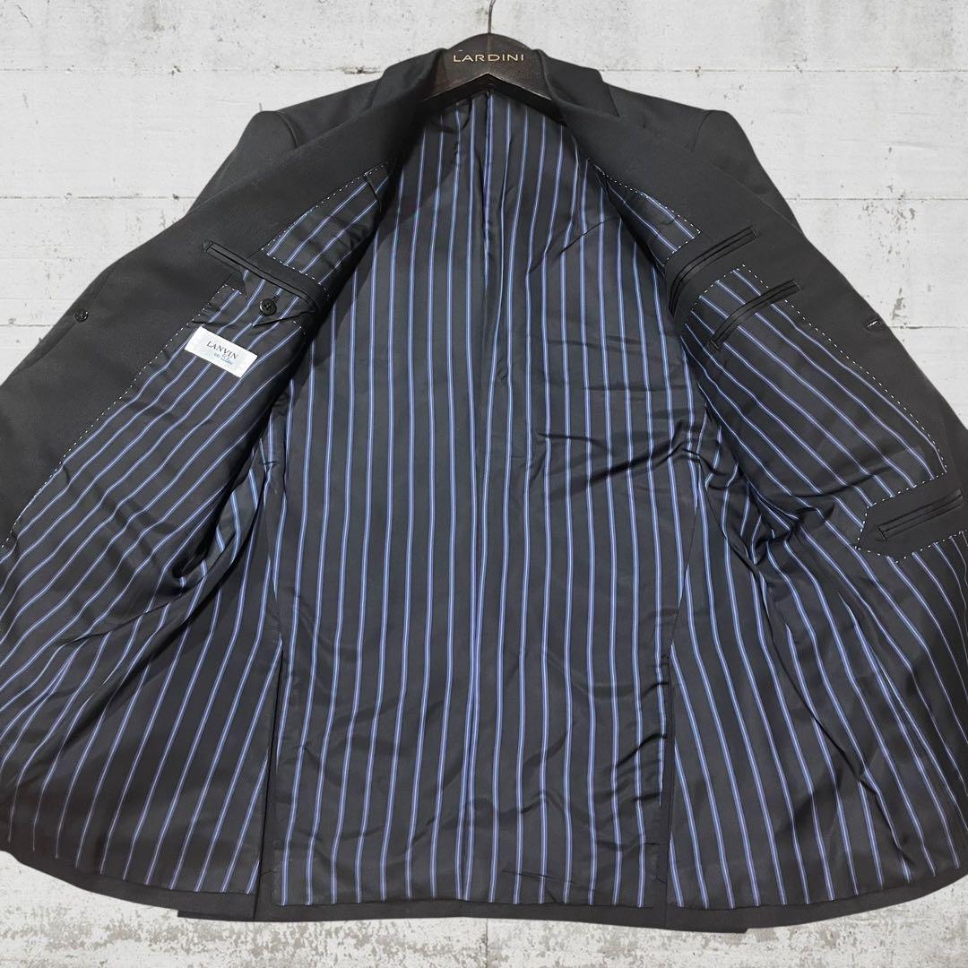 極美品 ランバンオンブルー テーラードジャケット ウール シルク43% M