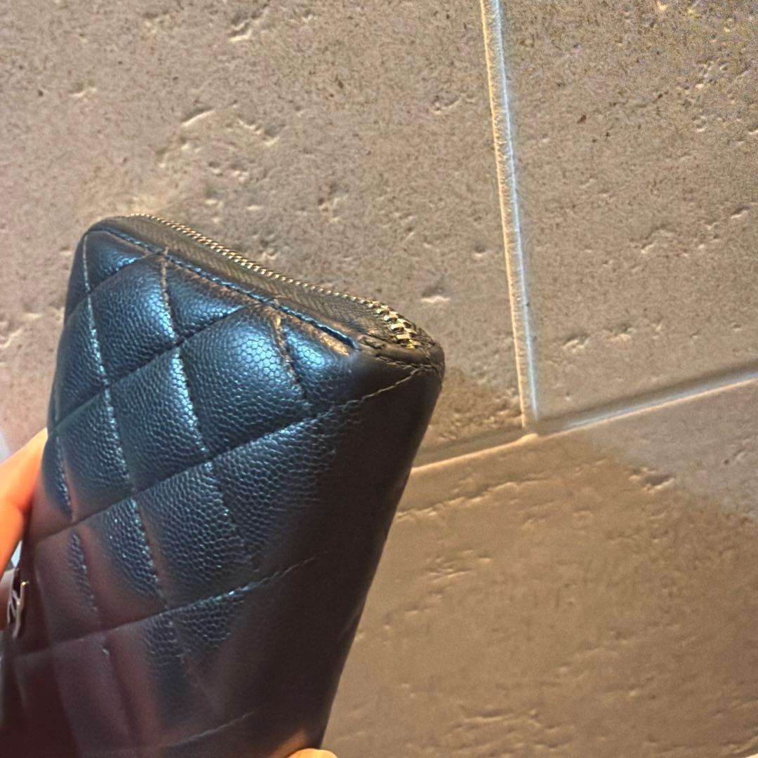 値下げ★CHANEL ブラック キルティング 長財布