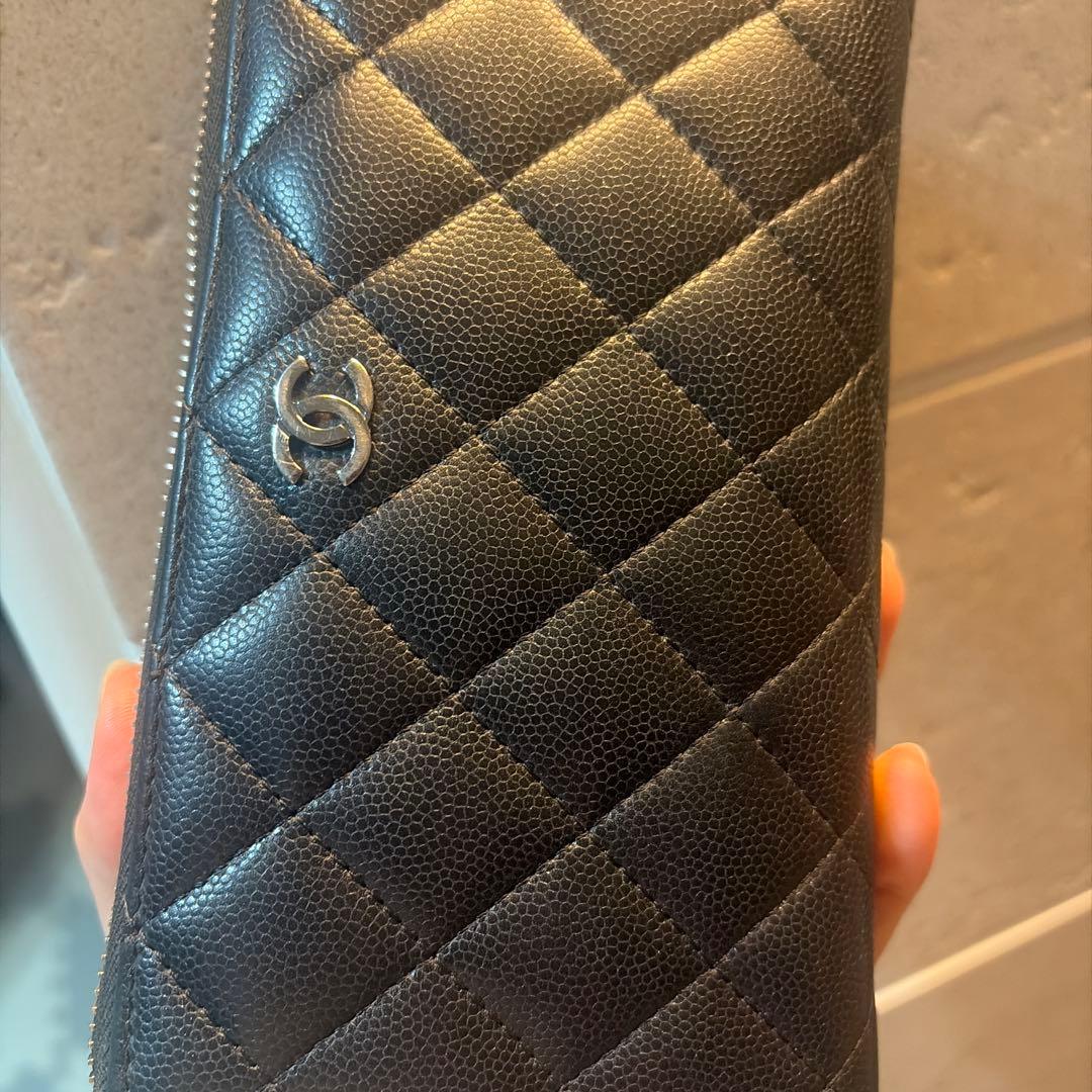 値下げ★CHANEL ブラック キルティング 長財布