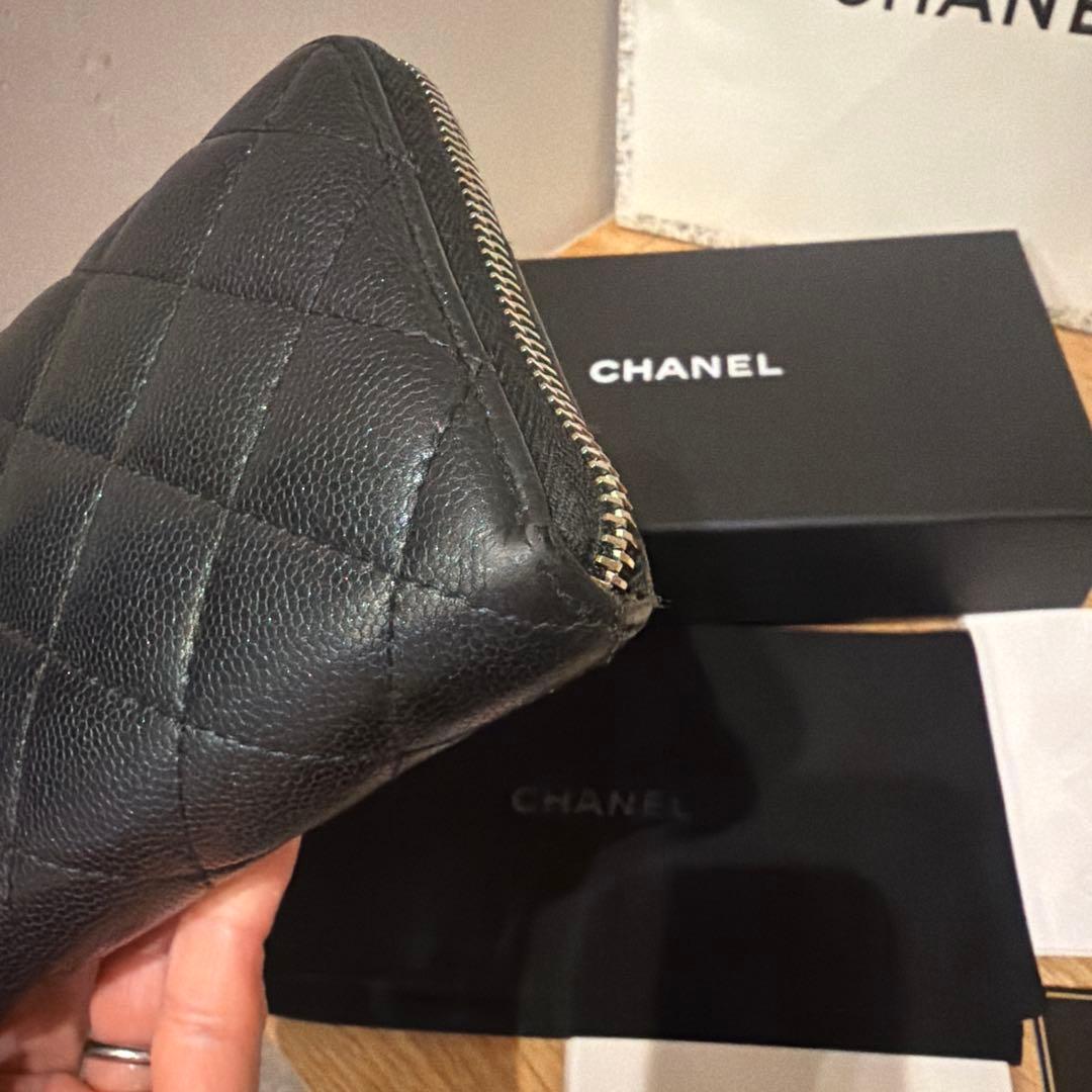 値下げ★CHANEL ブラック キルティング 長財布