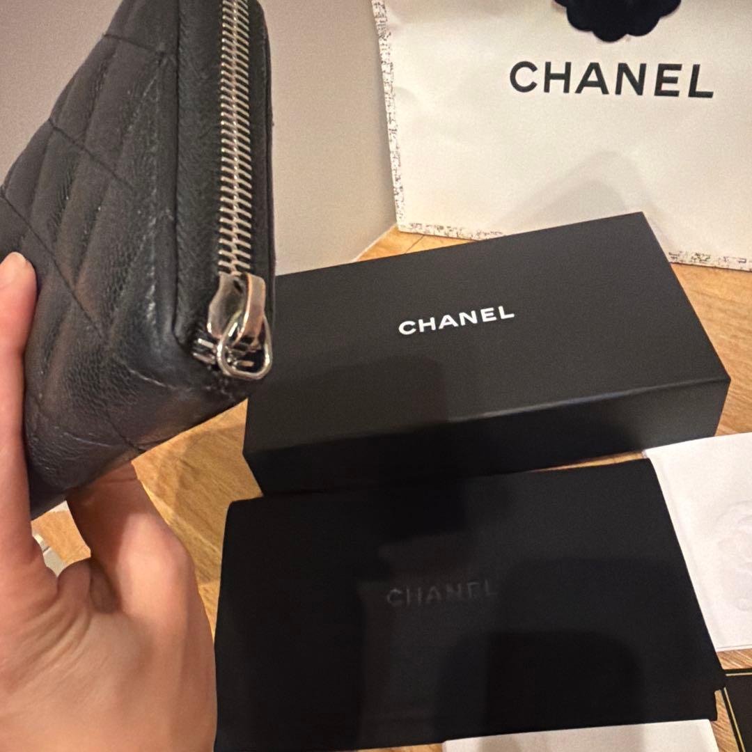 値下げ★CHANEL ブラック キルティング 長財布