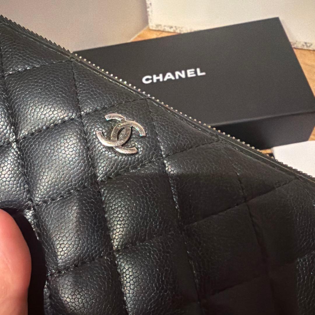 値下げ★CHANEL ブラック キルティング 長財布