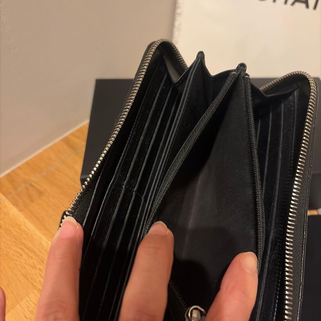 値下げ★CHANEL ブラック キルティング 長財布
