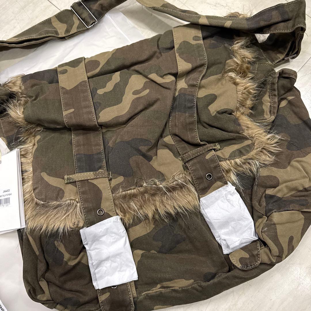 新品 Jaded London 迷彩柄ファー付きショルダーバッグ