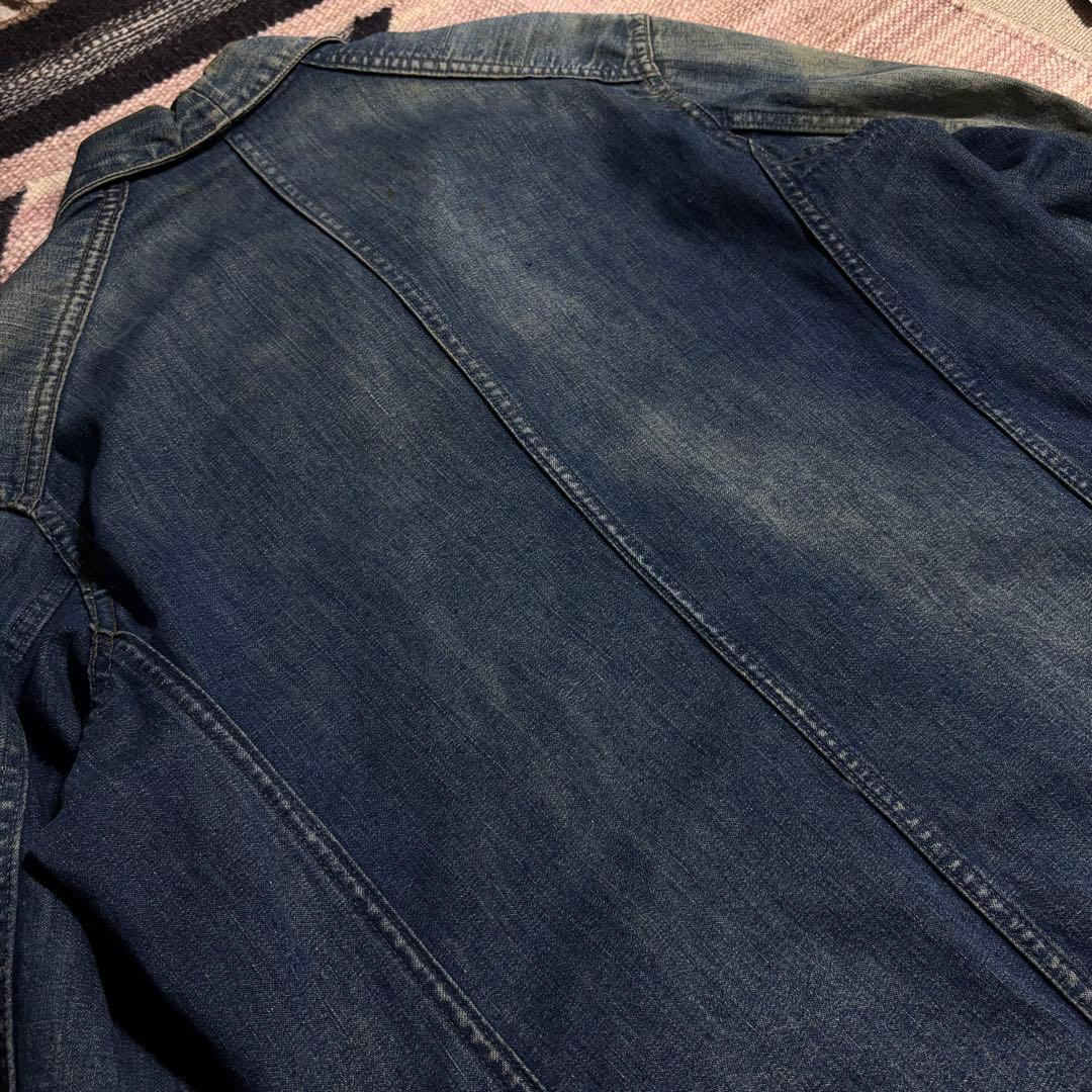 40s White field 大戦デニムカバーオール　鬼フェード　50s