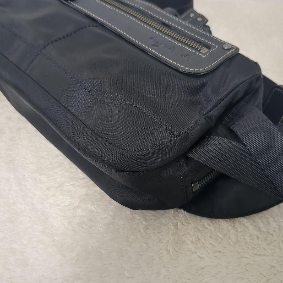 【未使用品】agnes b.VOYAGE　アニエスベー　ナイロン　レザー　黒